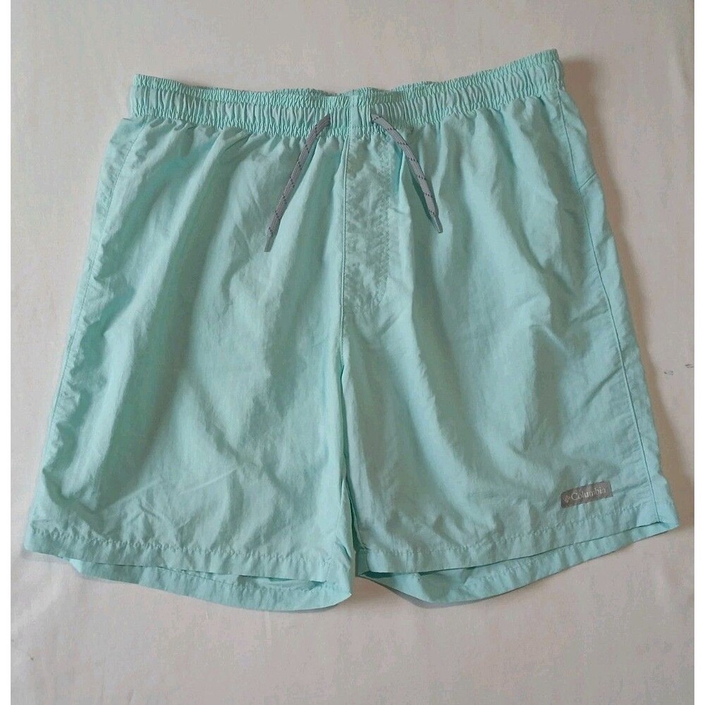 Columbia Summertide Stretch Shorts Mens Large Blue 7" Inseam Lightweight